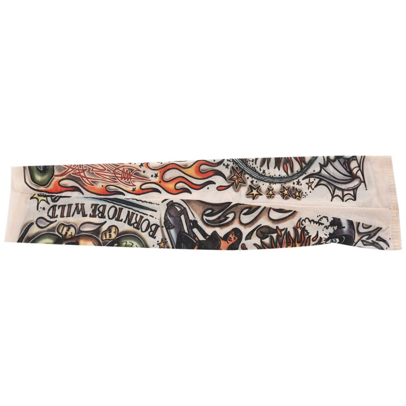Hjärta skalle stretchig tillfällig tatuering arm ärm strumpa för barn