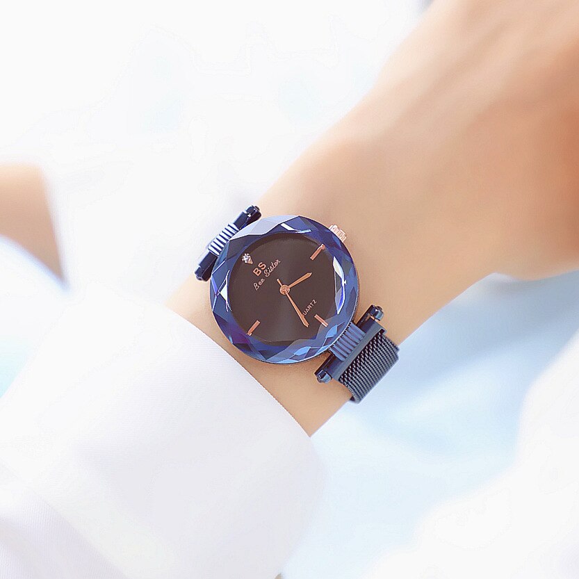 Aiseilo Vrouwen Armband Set Quartz Horloges Voor Vrouwen Rose Goud Magnetische Horloge Dames Roze Wijzerplaat Polshorloge Klok Vrouwelijke