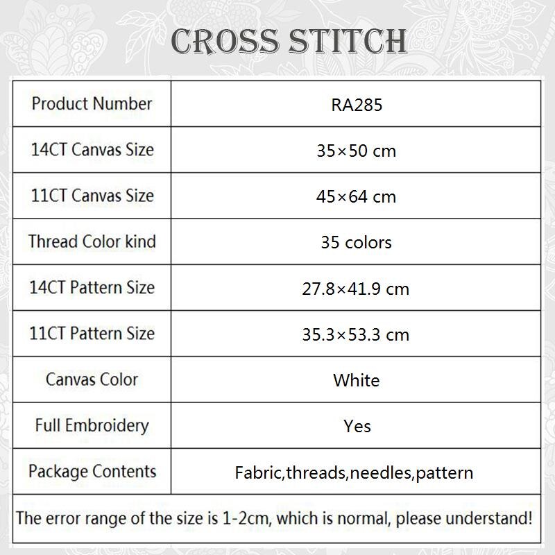 Kit de punto de cruz chino con patrones de flores y belleza, lienzo impreso con cuentas, 11CT 14CT DMC, pintura de bordado
