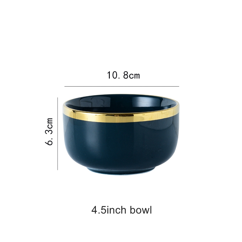 Plates Dishes Luxury Tableware Plate for Food Porcelain Kitchen Dish for Restaurant Party 1/2/4 Person Dinner Plates Set: blue 4.5inch bowl