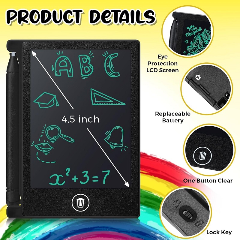 4.5 polegada lcd escrita tablet prancheta crianças graffiti sketchpad brinquedos escrita quadro negro magia prancheta brinquedo presente