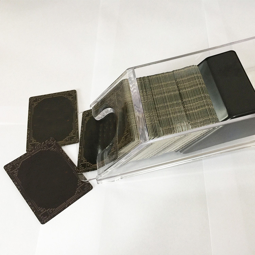 Professionelle Deluxe Poker karte schuh Transparent Schwarz Dealer Poker Karte Schuh Club Poker Spiel 4 decks Party spiel