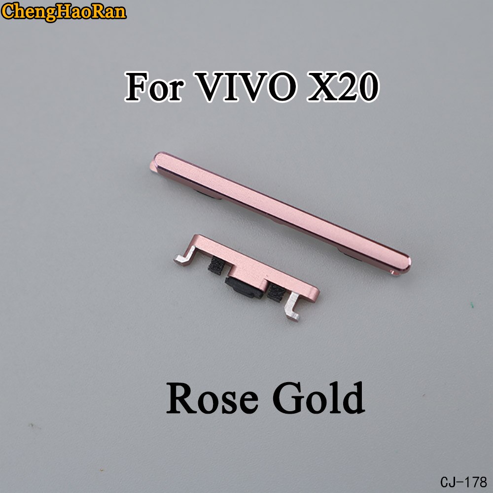 Conjunto Para VIVO X20 X20 1 ChengHaoRan Além de volume de Energia botão mute botão lateral substituição de peças de reparo: X20-Rose Gold