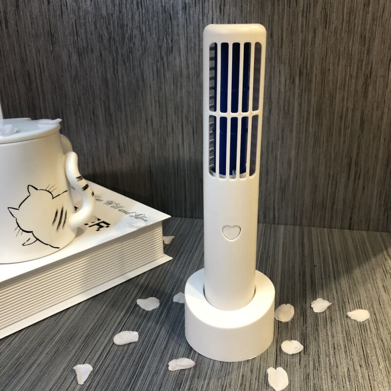 Usb Oplaadbare Draagbare Bladeless Fan Bladloze Ventilator Handheld Mini Luchtkoeler Geen Blad Handy Fan Met 3 Ventilator Snelheid Niveau koeler: white