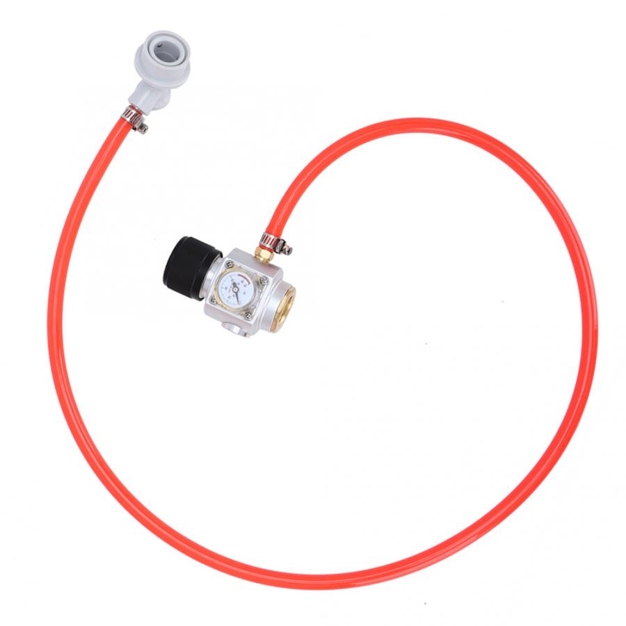 CO2 Mini Gas Regulator 5/16in Gas Line Assembly Quick Connector Pressure Gauge Gas Regulator