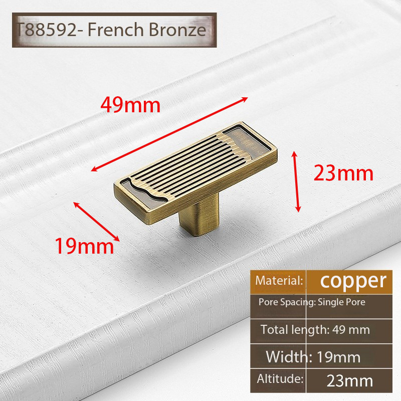 Manija de puerta de gabinete de latón vintage, manija de armario minimalista moderna, zapatero, cajón, manijas pequeñas para muebles: Rojo