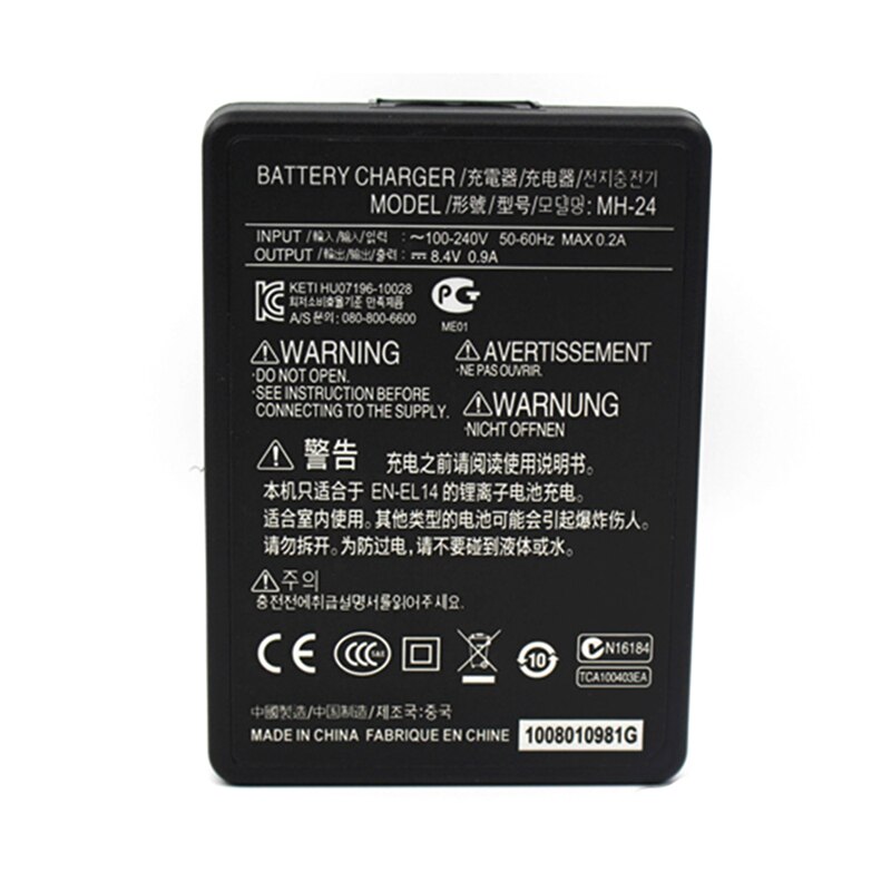 Pour Nikon D3100 D3200 D5100 D5200 D5300 D5500 P7000 P7100 D3100 D3200 D5200 P7700 MH-24 Chargeur De Batterie De Mur Prise UE/USA