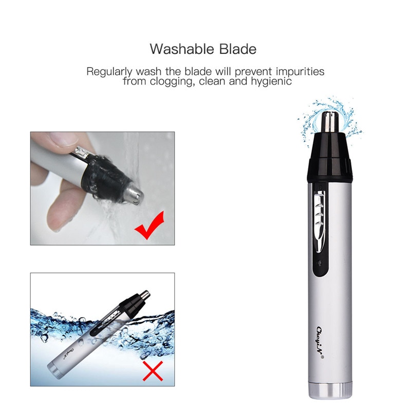 Machine Rechargeable 3 en 1 pour couper le nez et les oreilles, épilateur sûr tondeuse à cheveux, sourcils, flanc, 110-240V 41