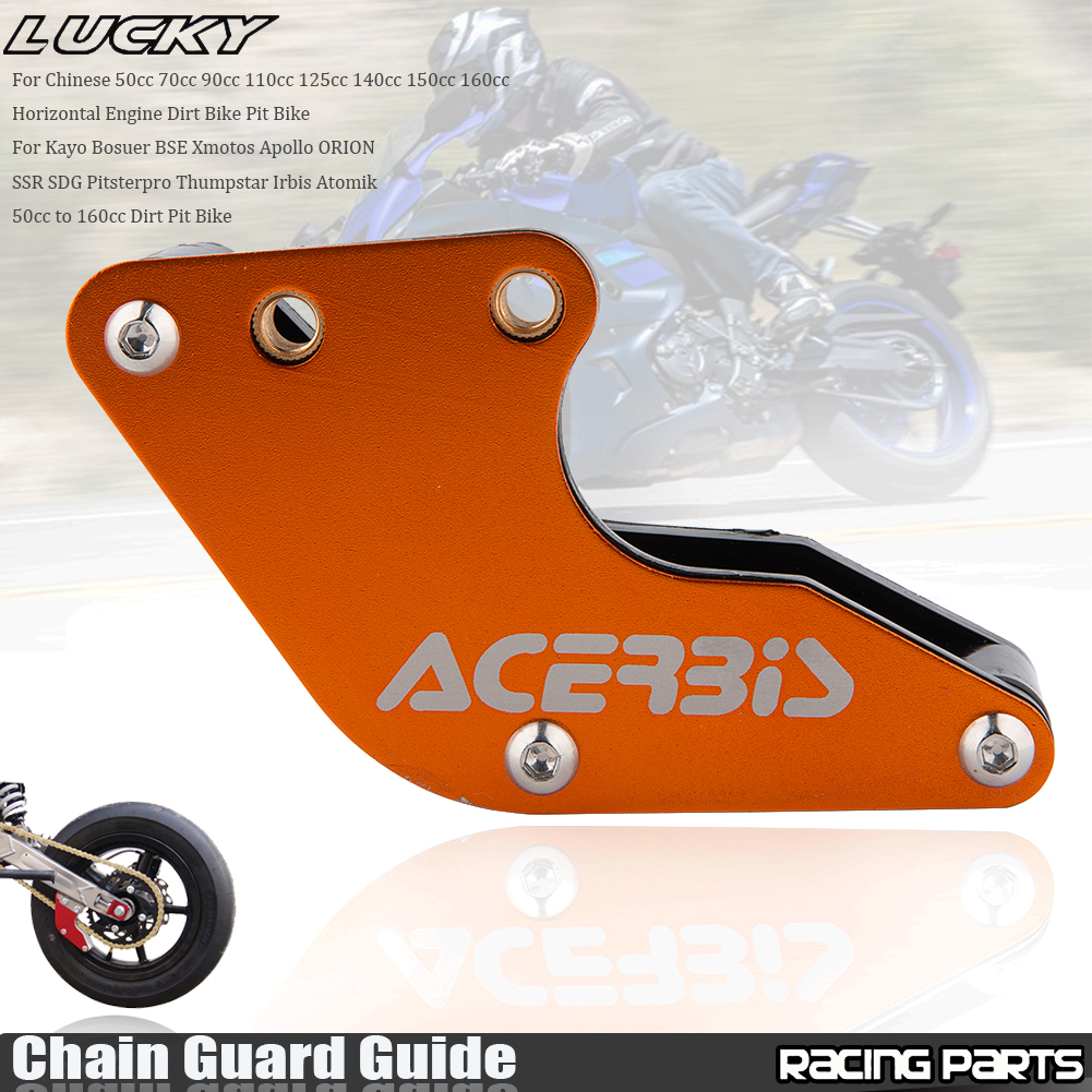 Nueva guía protectora de cadena CNC para motocicleta para IRBIS BSE KAYO SSR TTR XR CRF KLX 50 70 90 110 125 140 150 160cc Dirt Pit Bike Scooter: Castaño