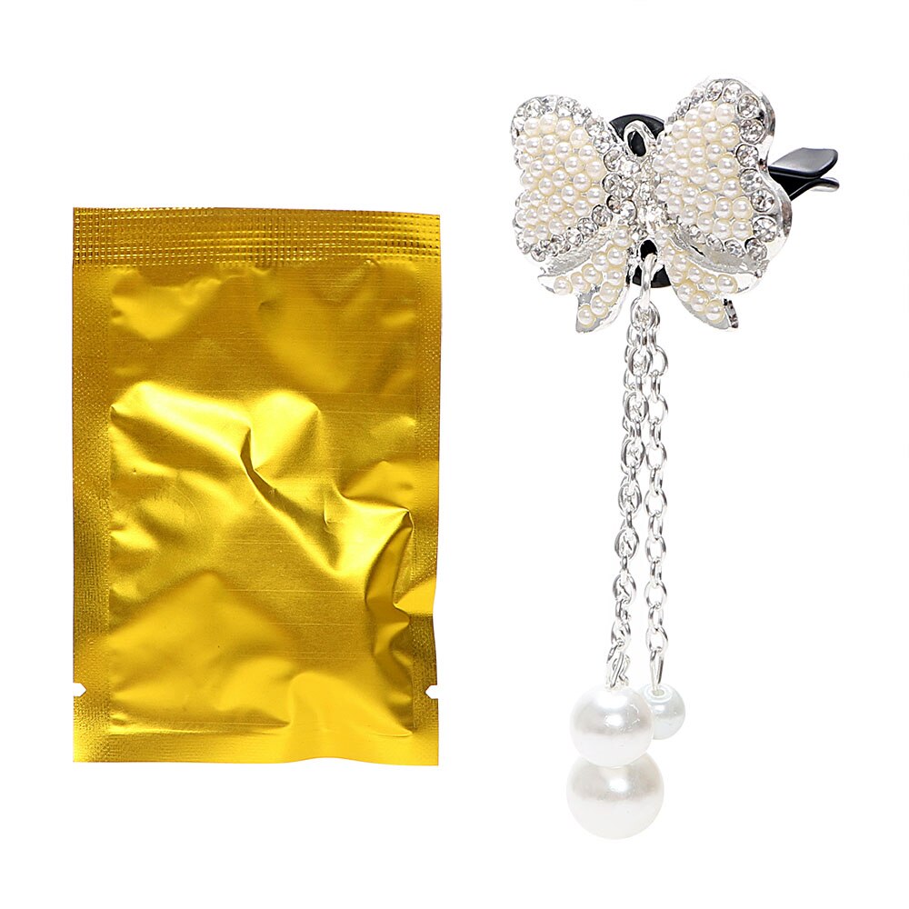 Leepee fast duft luftfrisker kunstig krystall bil luftventil parfyme bil-styling søt sommerfugl form: En