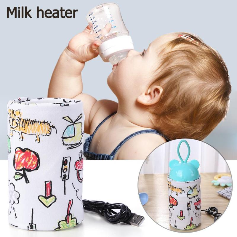 Usb mælk vandvarmer baby fodring mælk flaske varmere isolering taske termisk pose flaskeholder baby flaske fodring varmelegeme