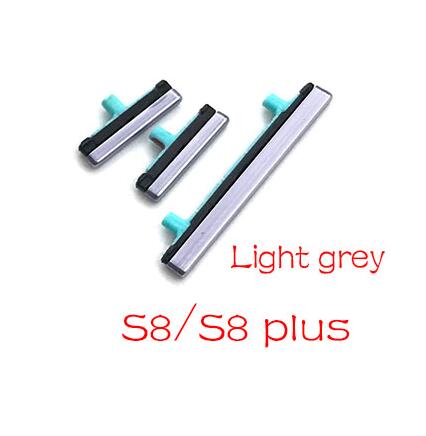 SIde Volume Button + Power ON / OFF Buttton Key Set For Samsung Galaxy Note 8 S8 S9 S10 Plus Replacement Parts: S8 plus light Grey