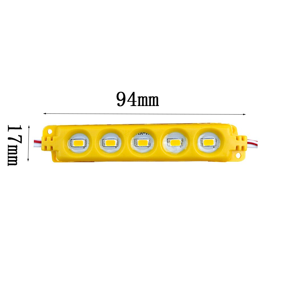 20pcs 5730 LED Module DC12V 5LEDs Waterproof Outdoor light Backlight for billboard white, red, blue, green Channel Letters
