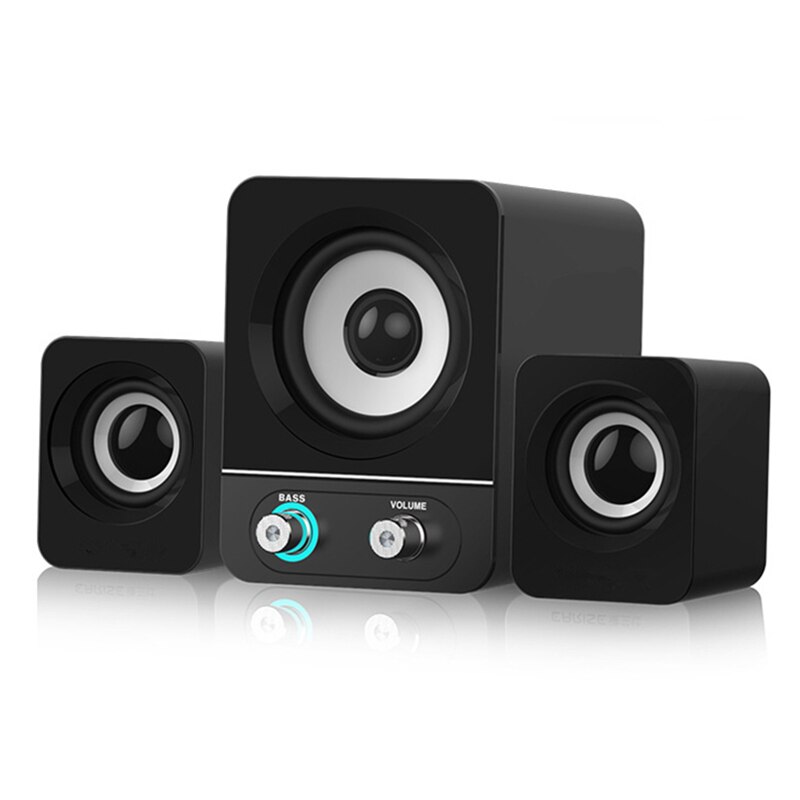 Notebook Desktop Computer Speaker Usb Audio Multimedia Home Computer Speaker Actieve Multimedia Stereo Subwoofer: Black