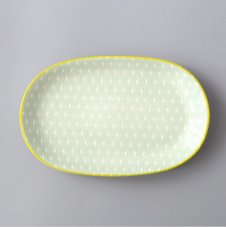 30*19.2cm 12 Inch Fish Dish Underglaze Color Home Dish Plate Hotel Ceramic Plate For Kitchen Tableware: 6