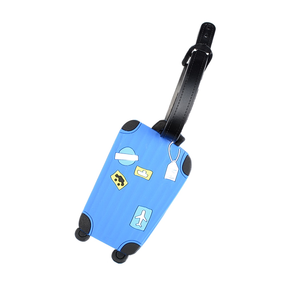 étiquettes de bagages pour voyage couleur bonbon anglais lettre étiquette de bagage sangle valise nom ID adresse étiquettes étiquettes de bagages: Bleu