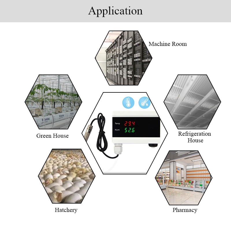 Tuya wifi temperatur termometer luftfugtighed hygrometer detektor alarm sensor smart life app hjem termostat controller