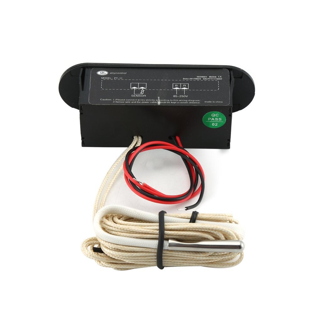 Mini LCD Digital Thermometer 12V Indoor Enbedded Digital Electronic Temp Meter Tester Fridge Gauge with Temperature Sensor