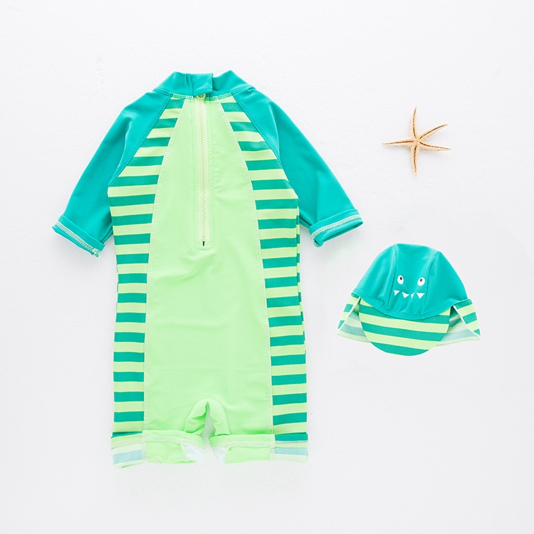 Baby Boy Swimwear Summer Rash Guards Sports Infant Handsome Dinosaur Beach UV Protection Surfing 1-2Year Toddler Swimwear