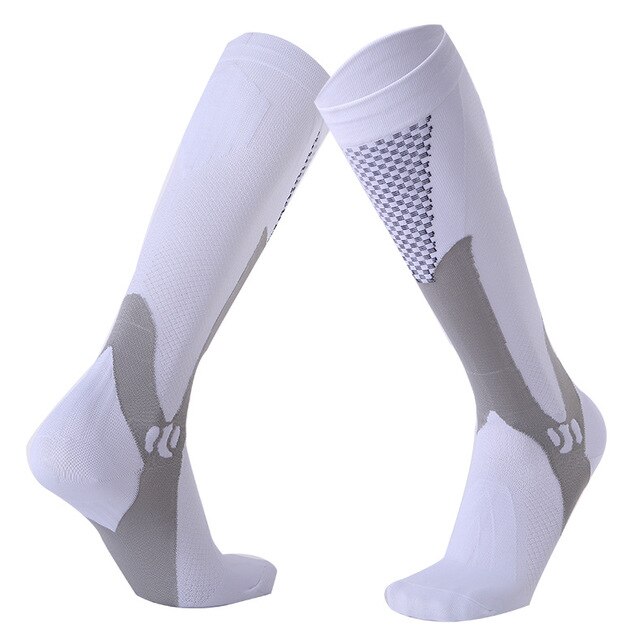 Meias sports elastic compression outdoor cycling male and female