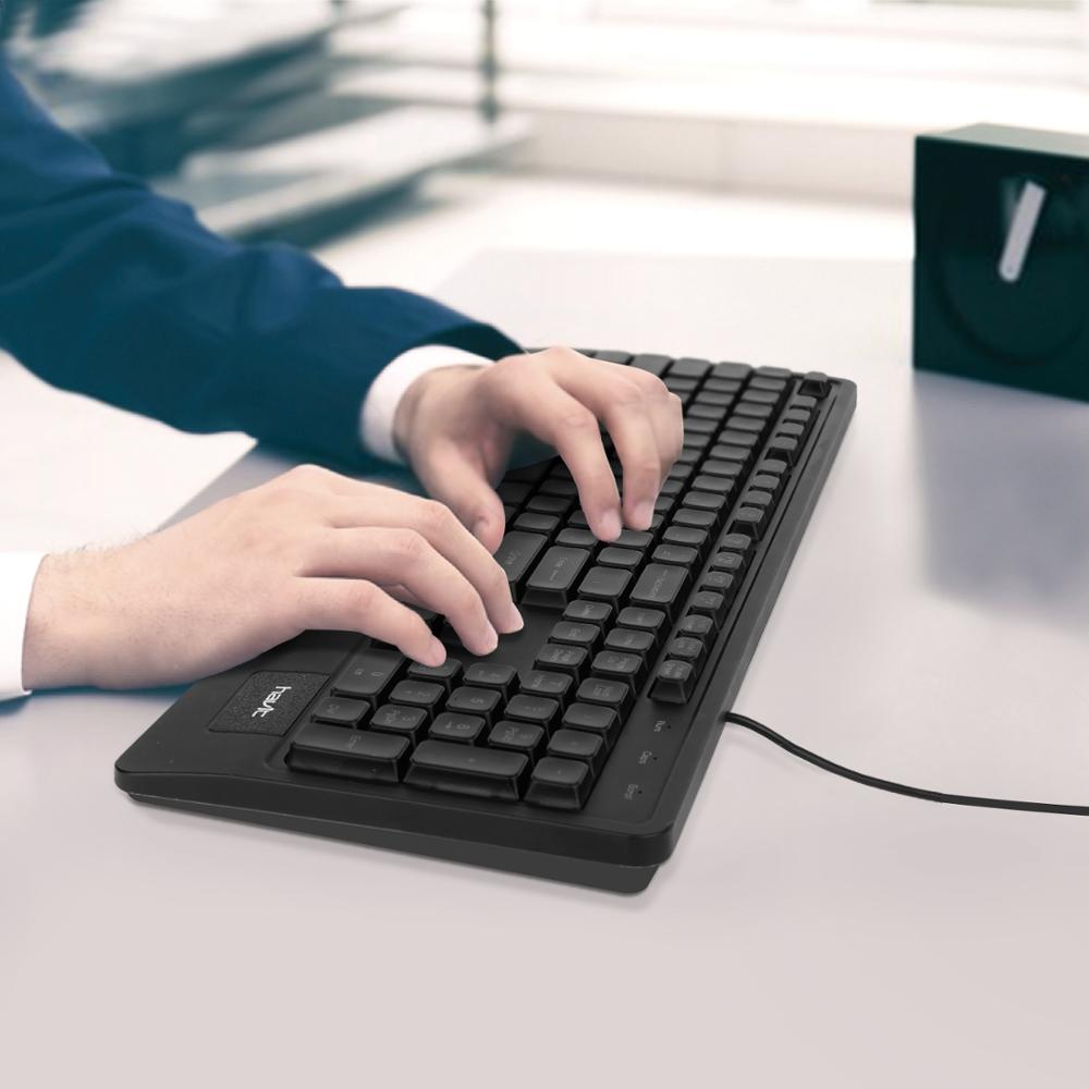 Havit USB Quiet Backlit Computer Keyboard LED Gaming Keyboards Wrist Rest 104 Keys for Office PC Desktop Laptop Wired Keyboard