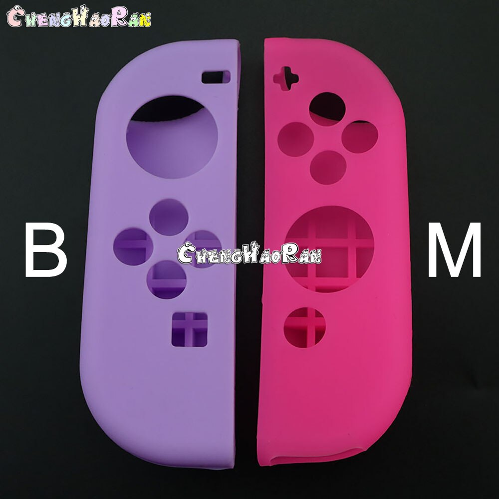 1pair Silicone Rubber Skin Case Cover For Nintendo Switch Joy-Con left right Controller NX NS Joycon Anti-slip Soft Case: KL