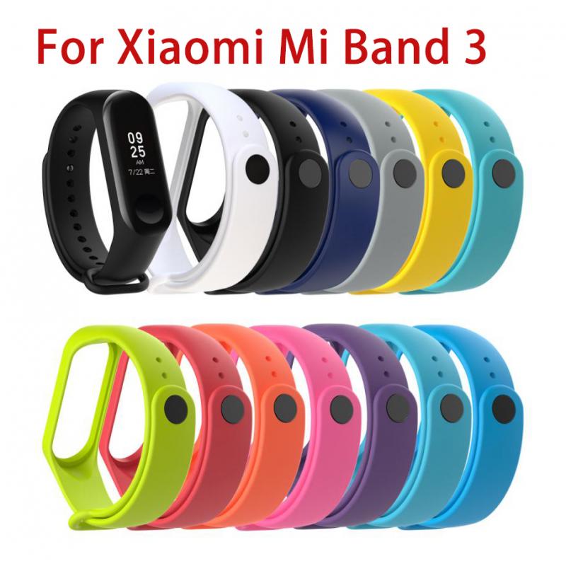 Pulseira de silicone para xiaomi mi banda 3 esportes substituíveis pulseira múltipla cor accessor respirável acessórios inteligentes