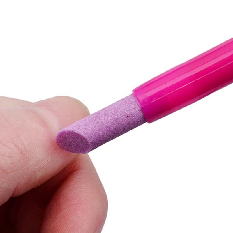 Quartz Scrubs Steen Cuticle Remover Stick Pen Professionele Nail Gereedschap Potlood Vorm Is Te Dragen.