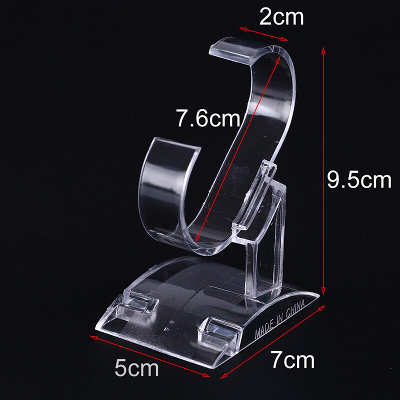 1pc Plastic Clear Wrist Watch Display Rack Holder Clear Acrylic Watch Display Holder Stand Rack Tool Show Case Stand Tool