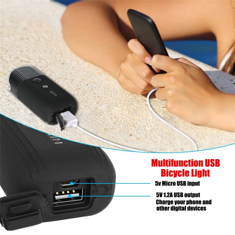 Bike Lights Rechargeable 300 Lumens Bicycle LED MTB Cycling Lights Waterproof Front Headlight Bicycle Flashlight Warning Lights