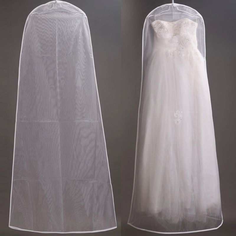 Housse de protection pour robe de mariée, 160cm, housse anti-poussière, sac de rangement, pliable, protection pour vêtements