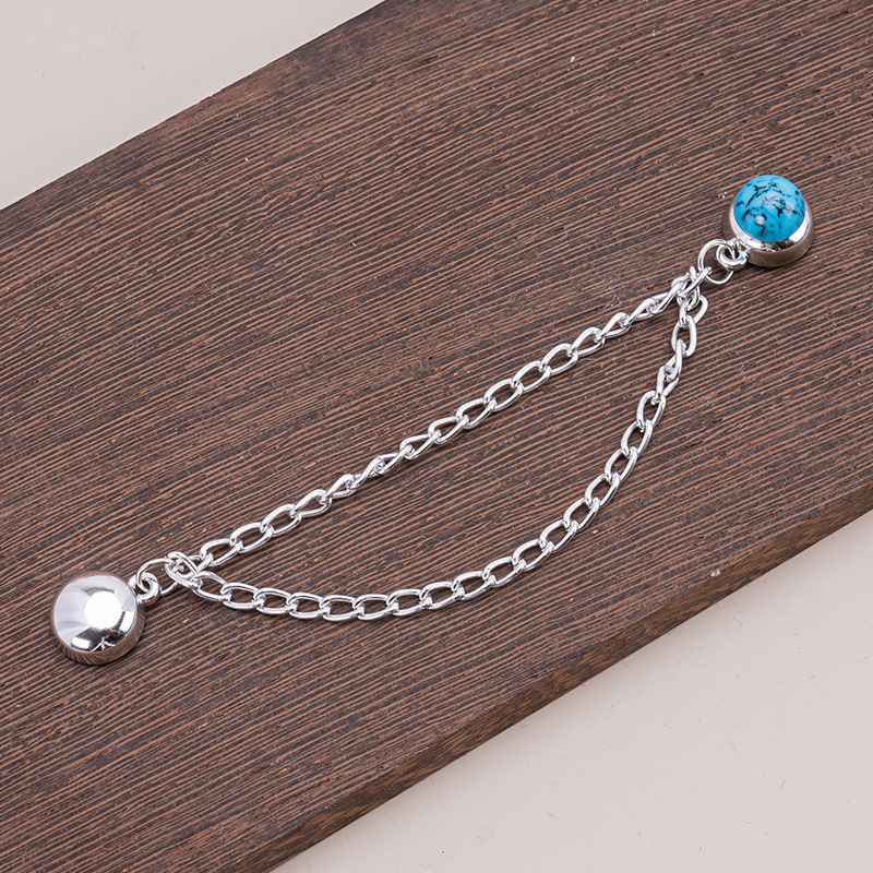 Bouton magnétique multifonction pour vêtements, avec chaîne, boutons métalliques, Clip pour vêtements, écharpe, jambes de pantalon, outils magnétiques de fixation de manchette: Laiton antique