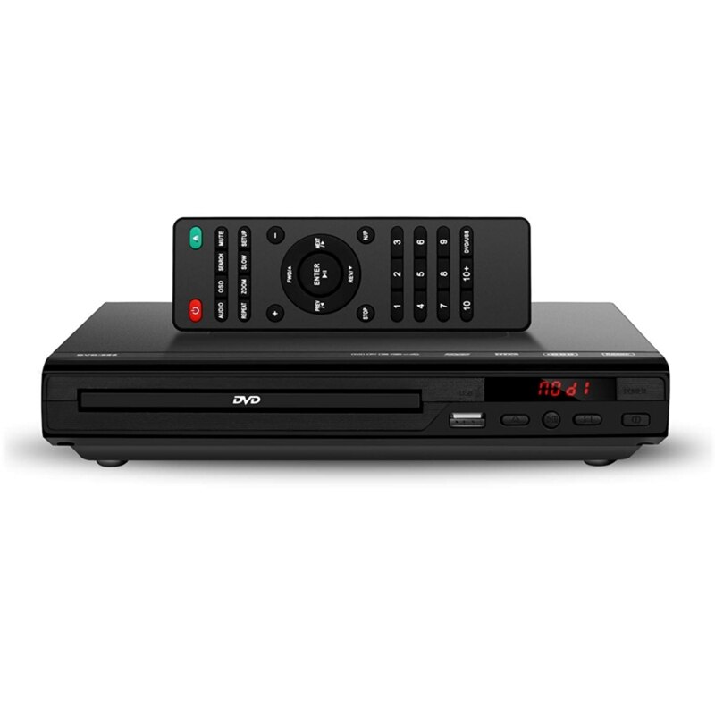 DVD Player for TV, All Region Free DVD CD Discs Player AV Output Built-in PAL/ NTSC, USB Input, Remote Control