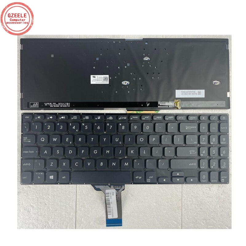 US/UK/RU Backlit Laptop keyboard for ASUS S530 S530U S530F S15 S530UA S530UN S5300 S5300F S5300FN S5300U S5300UN X530 X530M: US Black Backlit