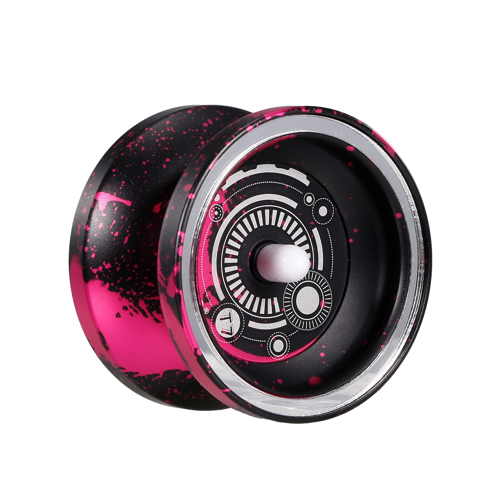 Metalen Yoyo T7 Responsieve Yoyos Aluminium Legering Yoyo Klassieke Speelgoed Diabolo Kids Beginner Speelgoed: Black Red