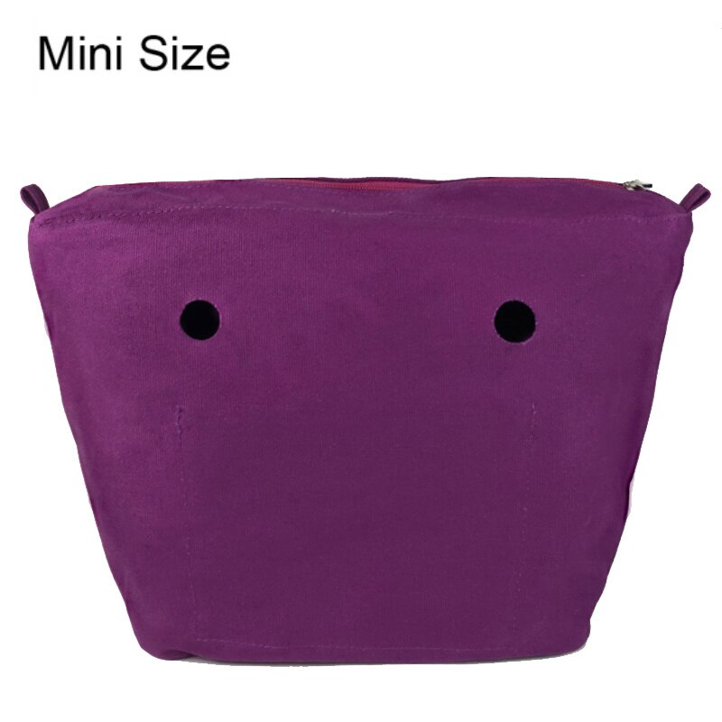 Mini Size Solid waterproof Insert Lining inserts for O bag Obag Mini Pocket women handbag accessories: Purple Mini