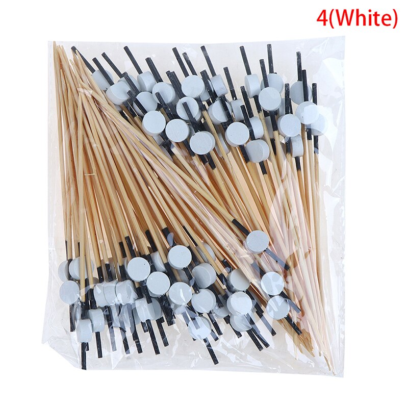 100 stücke Herz Blume Bambus wählen Buffet Cupcake Obst Gabel Party Nachtisch Salat Stock Für Hochzeit Dekor mit herz bilden perle: A4