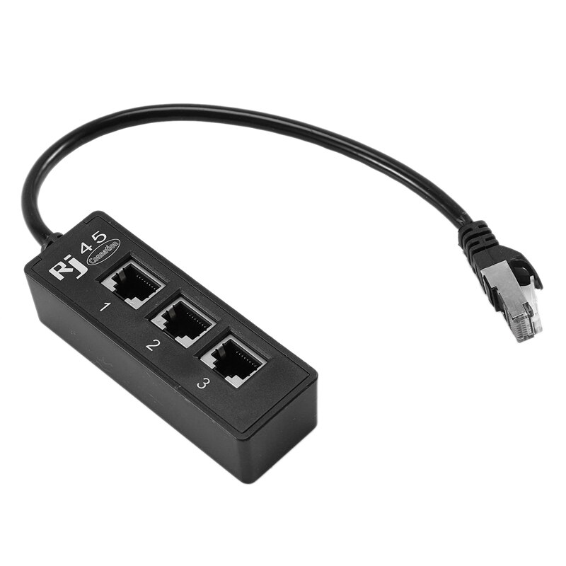 Ethernet splitter  rj45 kabel adapter 1 to 3 poort lan netwerk snelkoppeling stekker