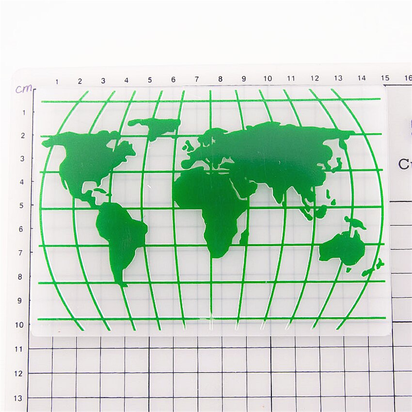 Easter plastic world map template craft card making paper card album wedding decoration scraping Embossing folders