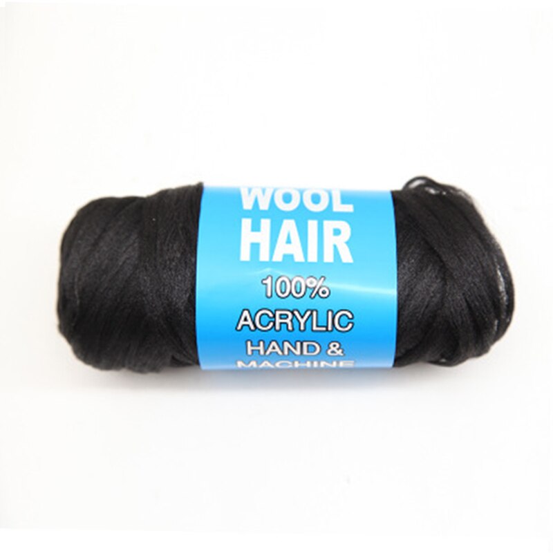 Accessoire capillaire en laine pour tresse, en Fiber synthétique, de basse température, de flamme, 80g, accessoire pour cheveux de: 1