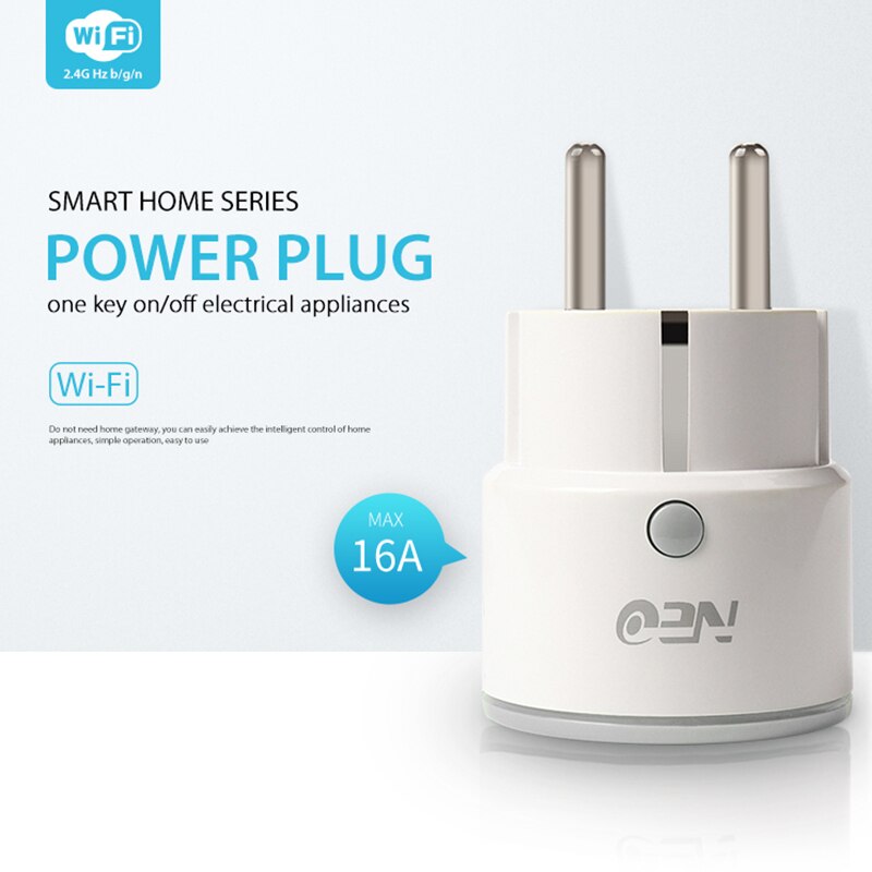 WiFi Power Plug EU Smart Socket One Key ON/OFF Appliances Remote Control Timing ON/OFF Set Delayed Tasks Amazom Alexa