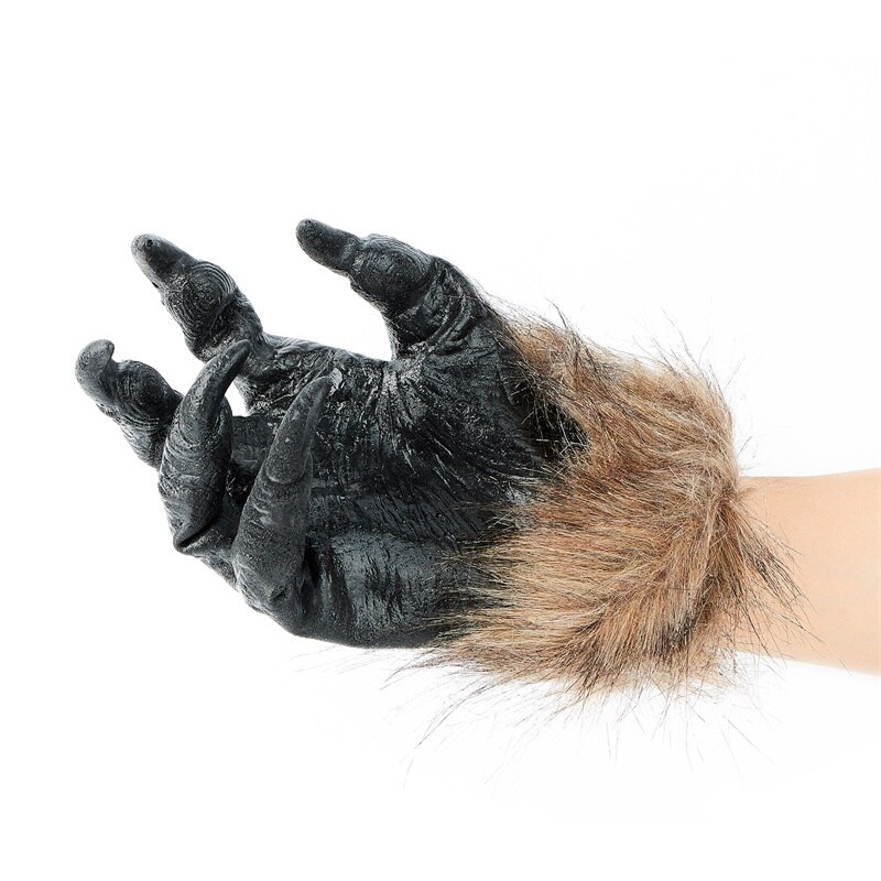 guantes de garra de lobo de hombre lobo guantes de goma guardamanos negro de personalidad de simulación con consejos garra