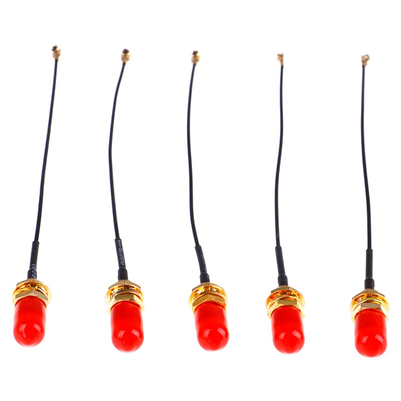 5 unids/lote Cable de extensión SMA Conector recto a uFL/u. FL/IPX/IPEX conector hembra Antena de cola de cerdo RF Cable de cola de cerdo 10cm
