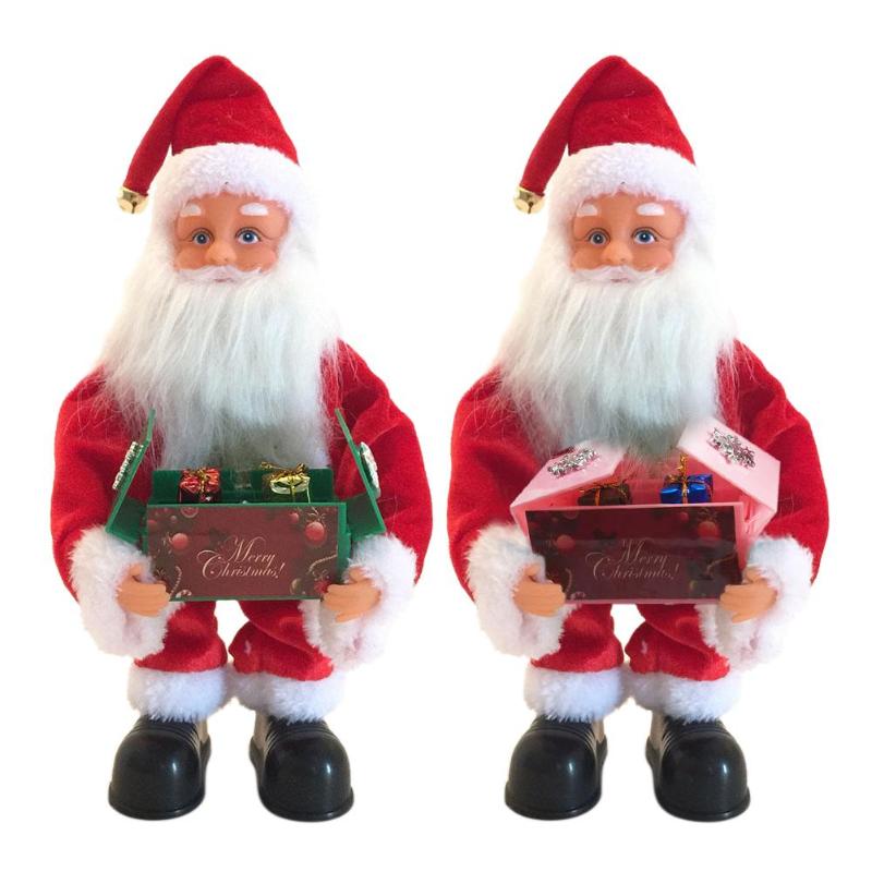 Christmas Electric Santa Claus Singing Doll Toy for Year Electric Christmas Doll Toy Navidad Xmas Decor