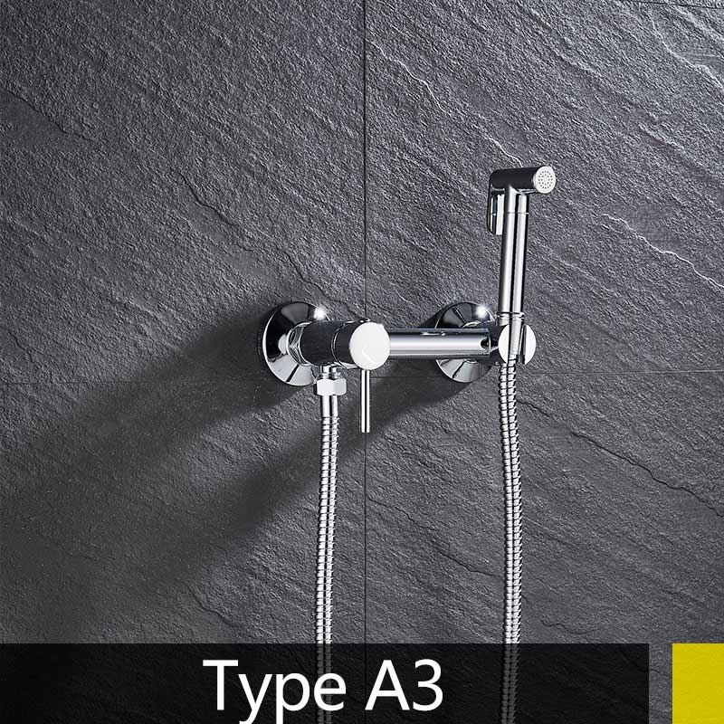 Europe Antique Brass Bath Bidet Faucet Cold Mixer Crane Bath Toilet flushing tool chrome or Antique Polished Wall Mount: Type A3
