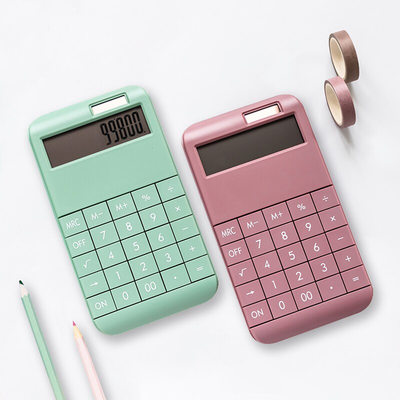 Large-key Portable Solar-powered Computer for Student Calculation and Finance Calculator Simple Style