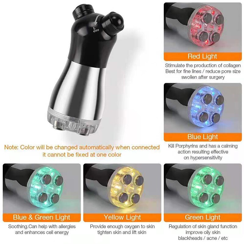 Needle-free beauty plastic instrument RF import LED photon micro-current facial beauty instrument skin rejuvenation and face-lif