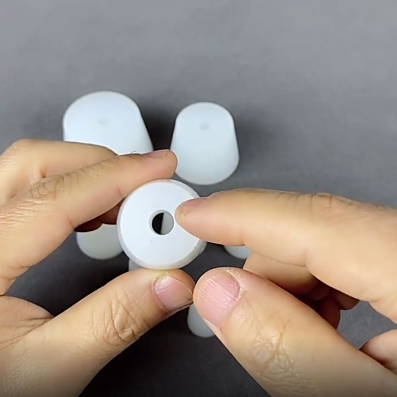 Silicone Stoppers With Hole Conical Rubber Plugs Test Tube Stoppers For Laboratory Triangular Flasks Plugging Holes