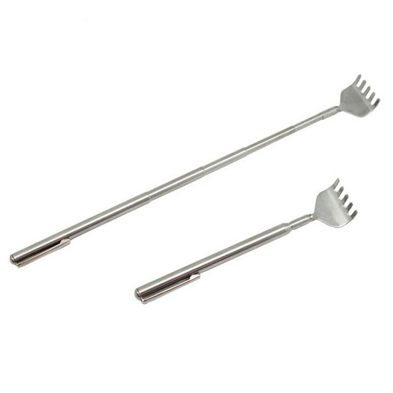 1pc Practical Handy Telescopic Back Scratcher Stainless Itch Scratch Back Scratcher Pocket Scratching Massage Tools