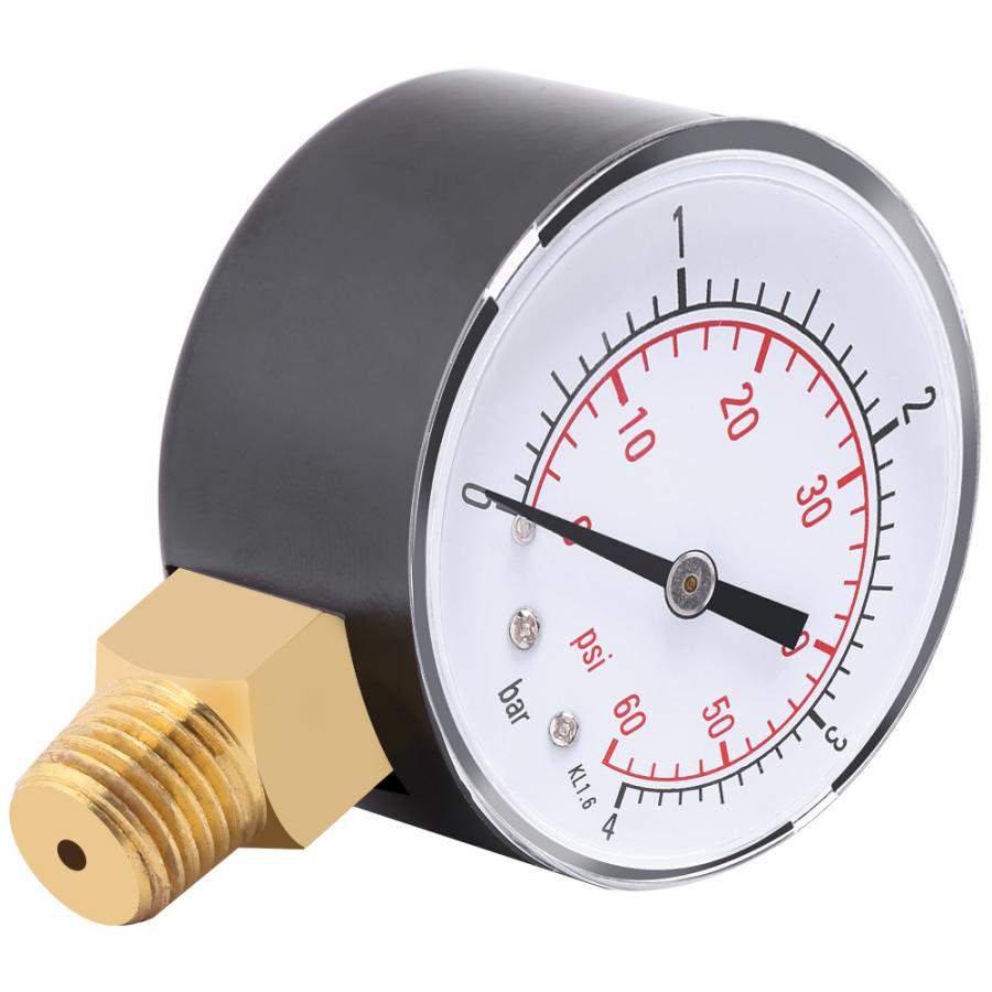 0-4 Bar/0-60 Psi Dual Schaal Dial Gauge 1/4 "Npt Vacuüm Pressure Meter Gauge manometer Manometer Meter